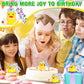 Rubber Ducks with Happy Birthday Sign Party Favors Duck with mini Cupcake Accessory, Pearl Necklace and Crown