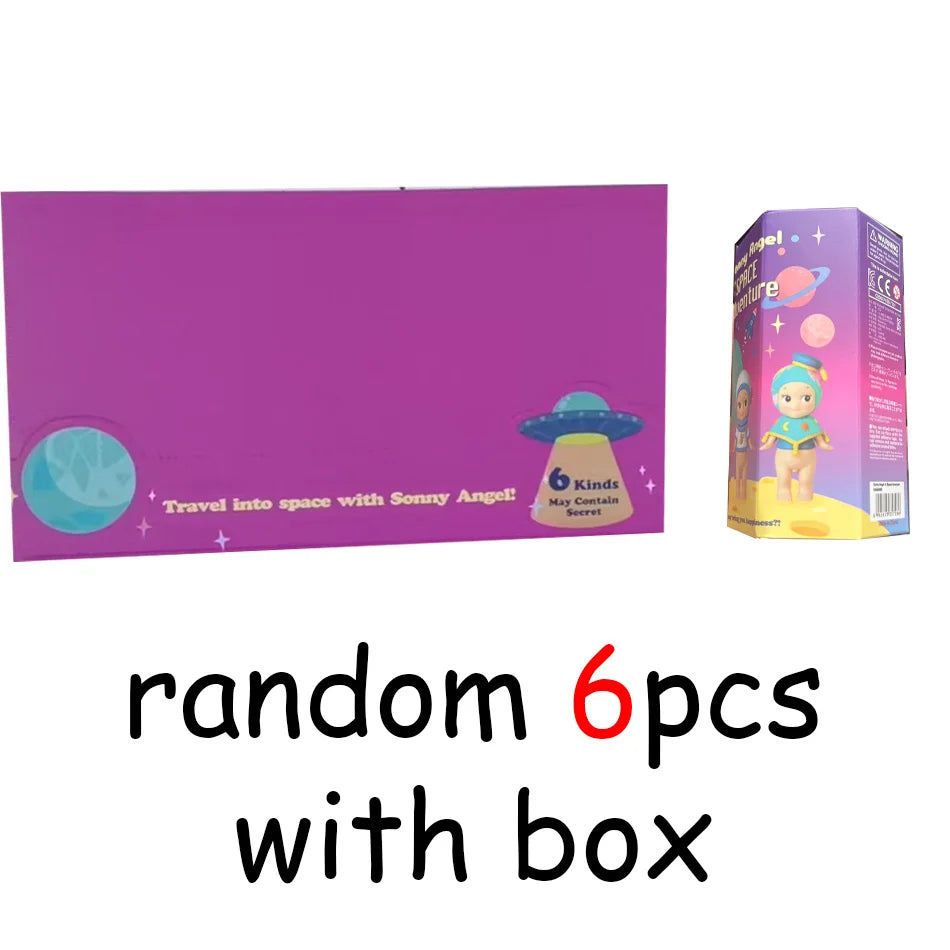 Space Adventure Series Blind Box 6 Kinds Collectible Figurines, Cute Mini Angel Dolls for Desktop Decor