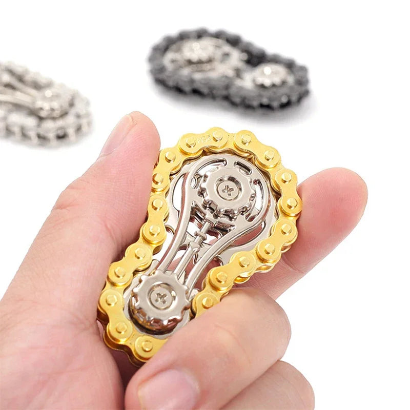 Chain Tooth Mechanical Flywheel Fidget Spinner Antistress Anxiety Metal Bike Chains Spinner EDC Toys for Children Adult Hand Toy