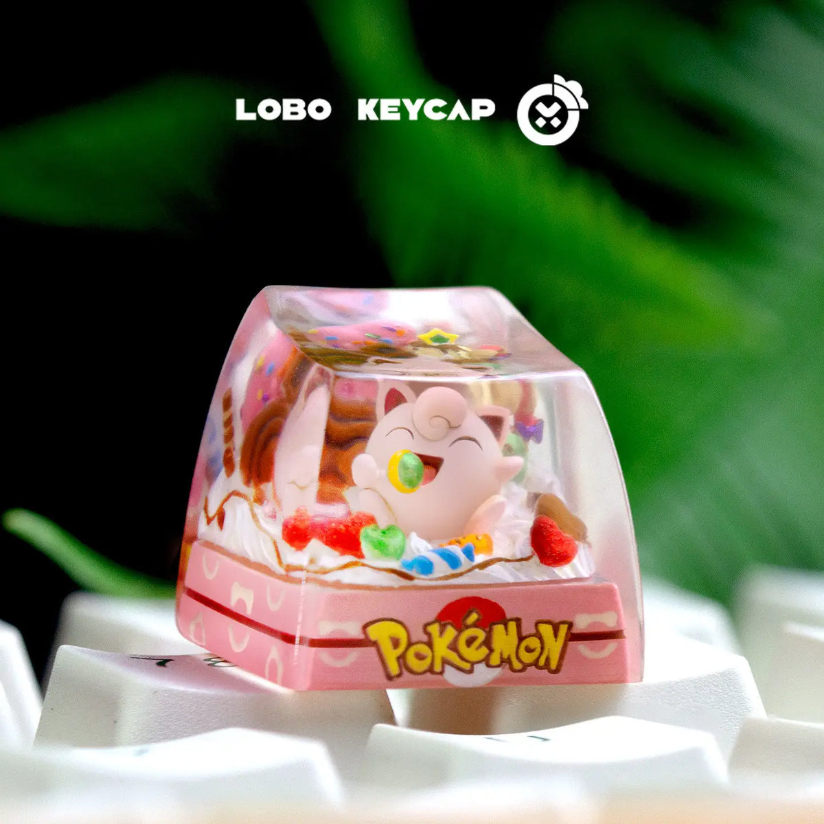 Pokemon Transparent Esc Keycap Keyboard Accessories Anime Cute Resin Shrink Drip Glue handmade Keycaps Anime Fans Gift