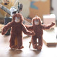 Soft 20cm Gorilla Pendant Orangutans Monkey Plush Doll Pendant Stuffed Animal Key Ring Girl
