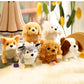 18CM Electric Simulation Puppy Plush Toys Interactive Dog Robot  Walking Barking Tail Wagging Toy for Kids Birthday Xmas Gift