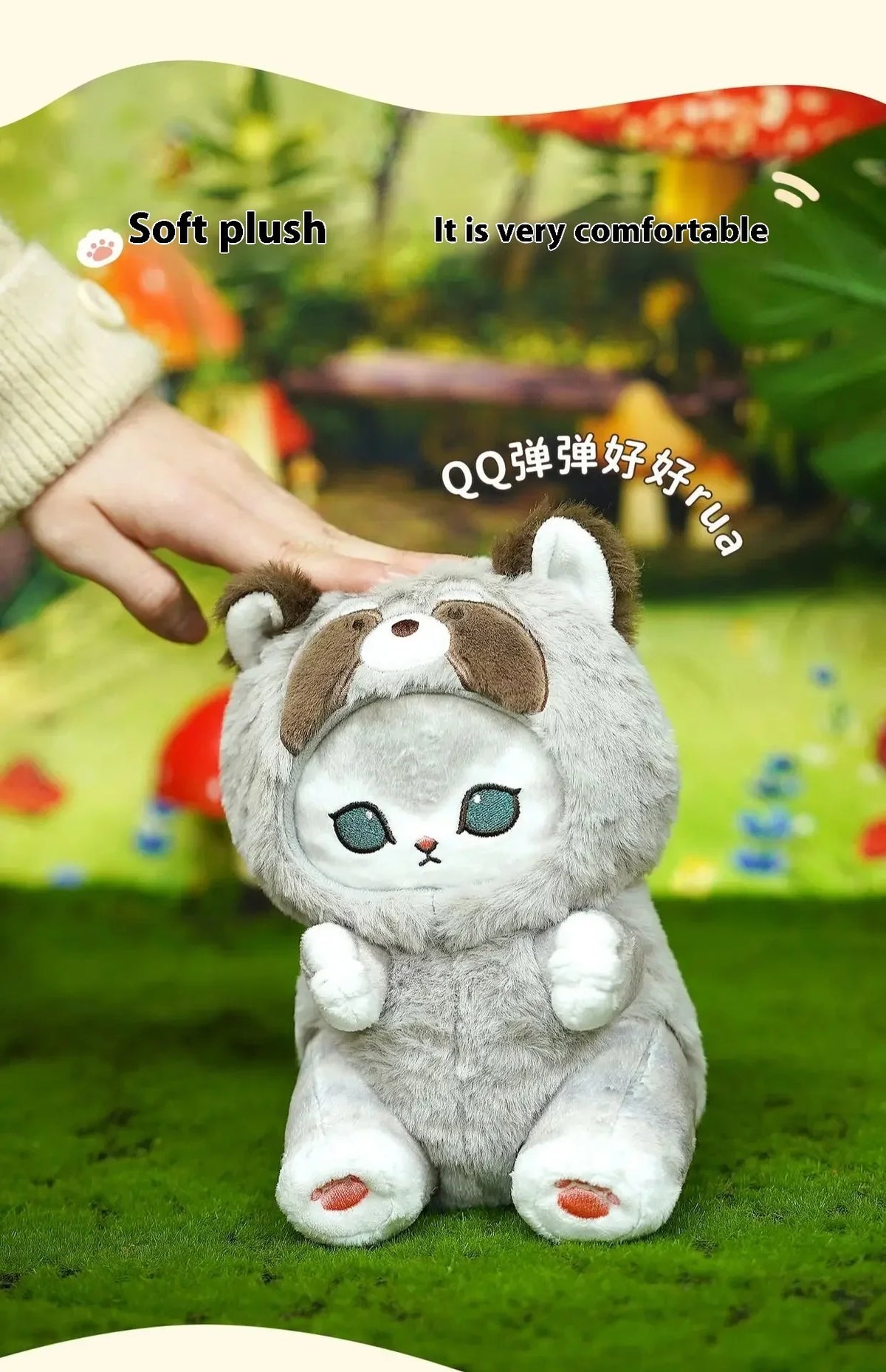 Kawaii Keychain Pendant Cartoon Mofusand Shark Cat Cross-Dressing Doll Backpack Decor Toys
