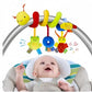 Baby Hanging Car Seat Toys Plush Activity Hanging Stroller Toys with BB Squeaker and Rattles For Newborn Travel Activity Toy