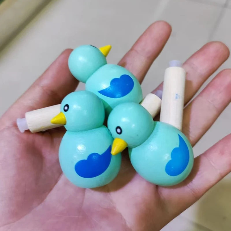 3PCS Wooden Bird Whistle for Kids Music Toys Educational Gifts Birthday Party Favors Noisemakers Classroom Prizes