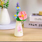 HUIQIBAO MOC Flower with pot Micro Building Block Sunflower Mini Model Bricks set Flowers Toys for Adults home Desk Decoration
