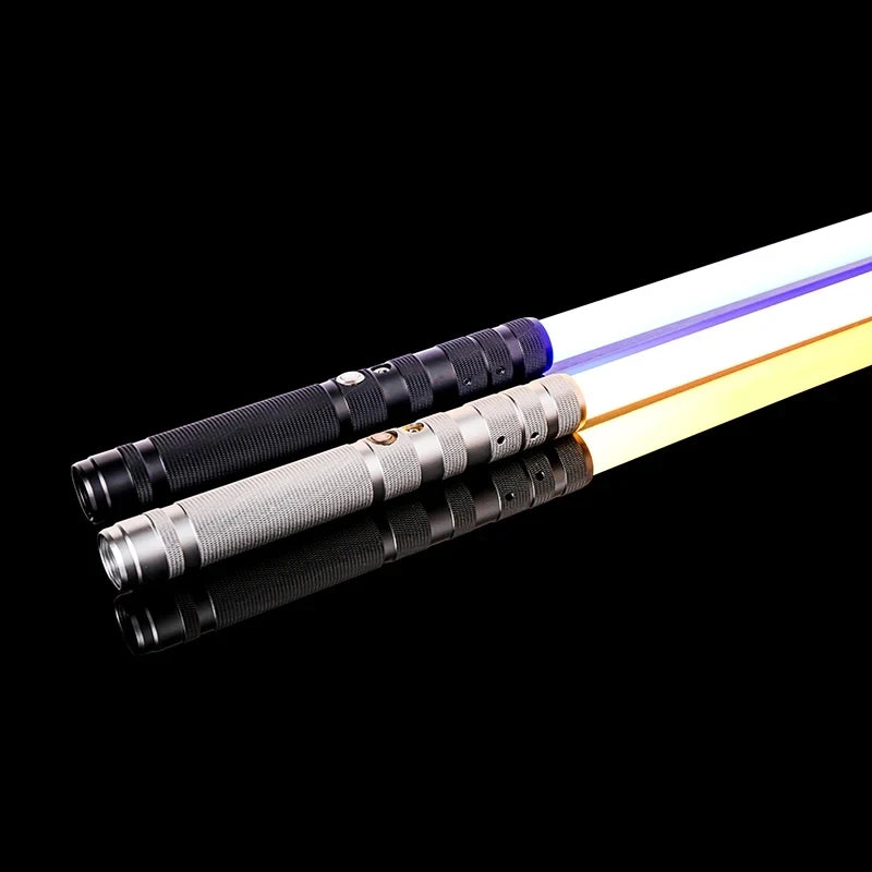 Metal Handle RGB Cosplay Double-edged Lightsaber Sword 16 Colors Change LED Switchable Sound And Light For Boys Girls Gift