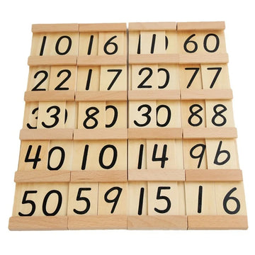 Children's Wooden Montessori Numbers 1-99 Learning Card Math Teaching Aid Preschool Children Early Education Educational Toys