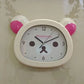 Cute  Anime Rilakkuma Peripheral Wall Clock Alarm Clock  Bedroom Sweeping Second Quartz Clock Cartoon Silent Clock Living Room