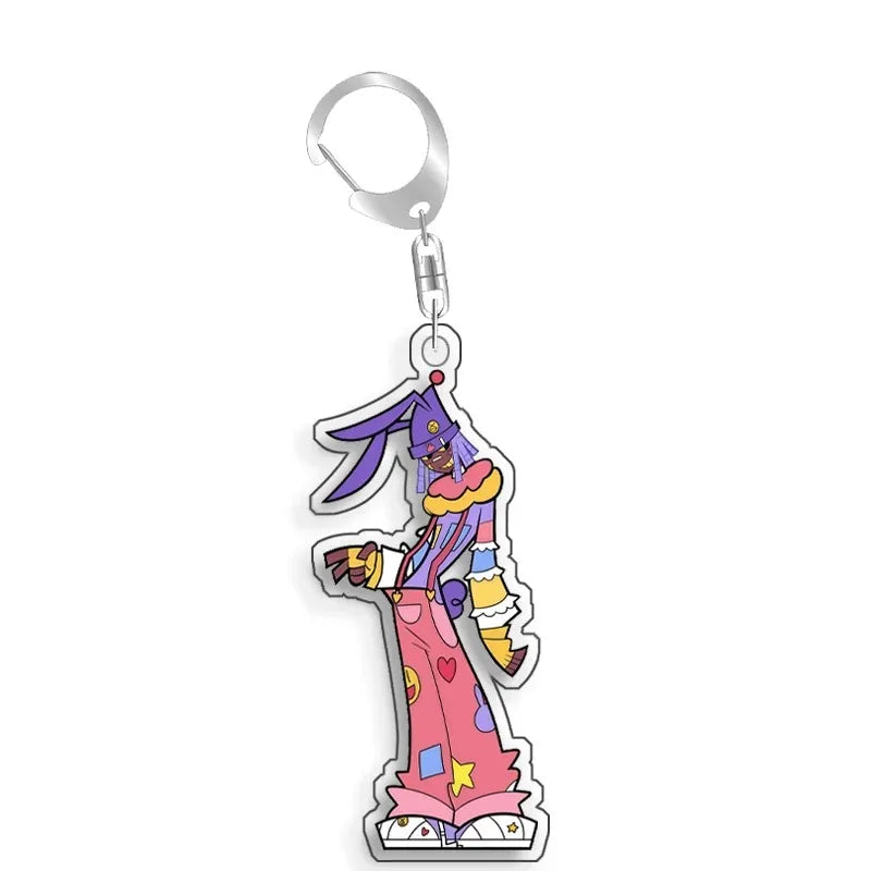 For TADC Jax Pomni Ragatha Gangle Acrylic Selfmade Cute Cartoon Anime Keychain Pendant Toy Gifts 5cm