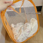 Anime Rilakkumass Mesh Folding Large Capacity Laundry Basket Portable Storage Frame Dormitory Household Laundry Basket Gifts