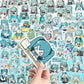 100PCS Kawaii HatsuneMiku Stickers Cute Cartoon Decals Journaling Stationery Phone Case Laptop Waterproof  Sticker Pack Toys