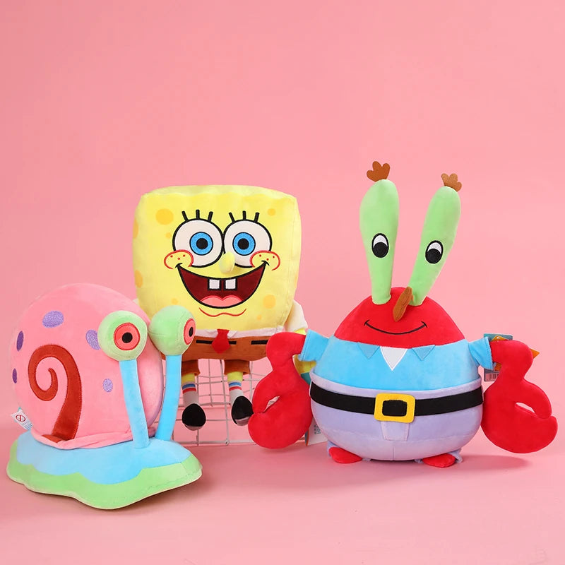 Anime Spongebob Squarepants Patrick Star Squidward Eugene H. Krabs Gary Kawaii Stuffed Plush Toys keychain Birthday Gift For Kid