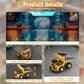 1:64 Remote Control and Alloy Truck Forklift with Trailer Worktop Mini Bluetooth RC Elevator Vehicle Children's Toy Holiday Gift