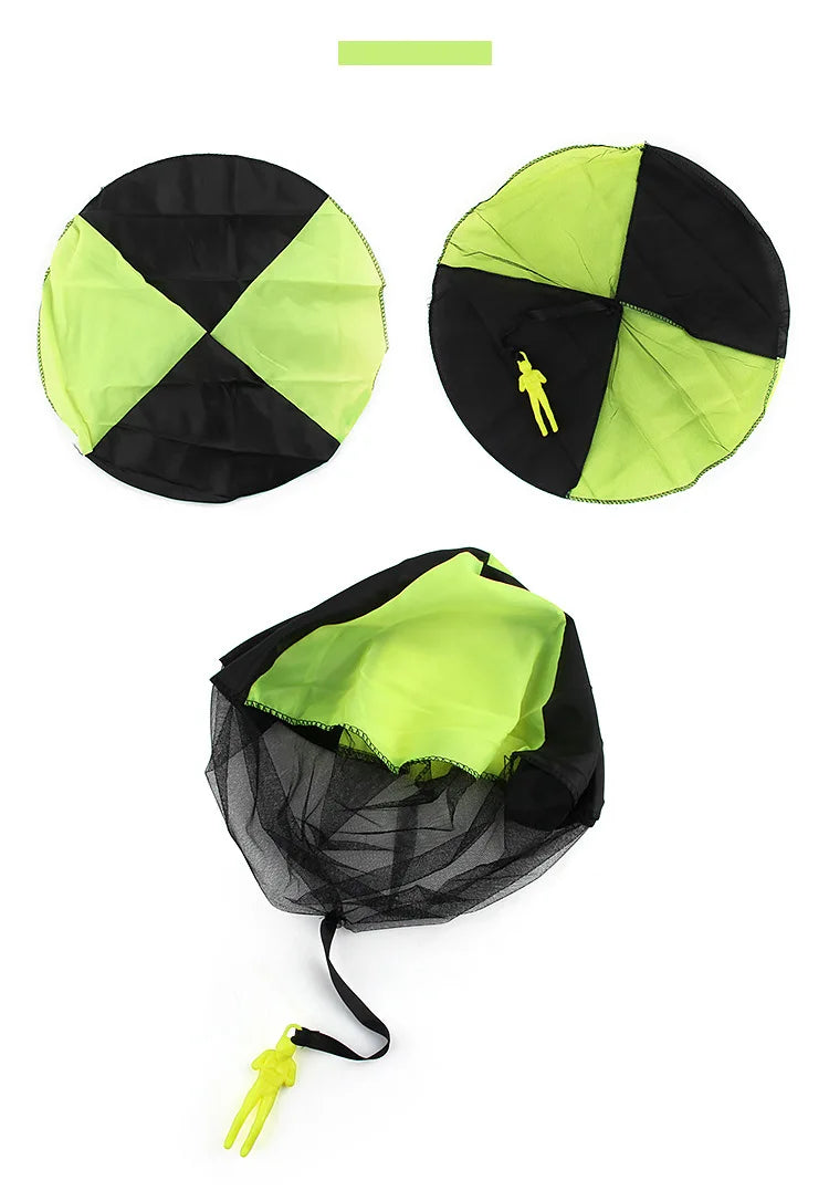1pcs Hand Throwing Parachute Outdoor Funny Toys Game Play Toys for gift Parachute Sport with Mini Soldier Toys