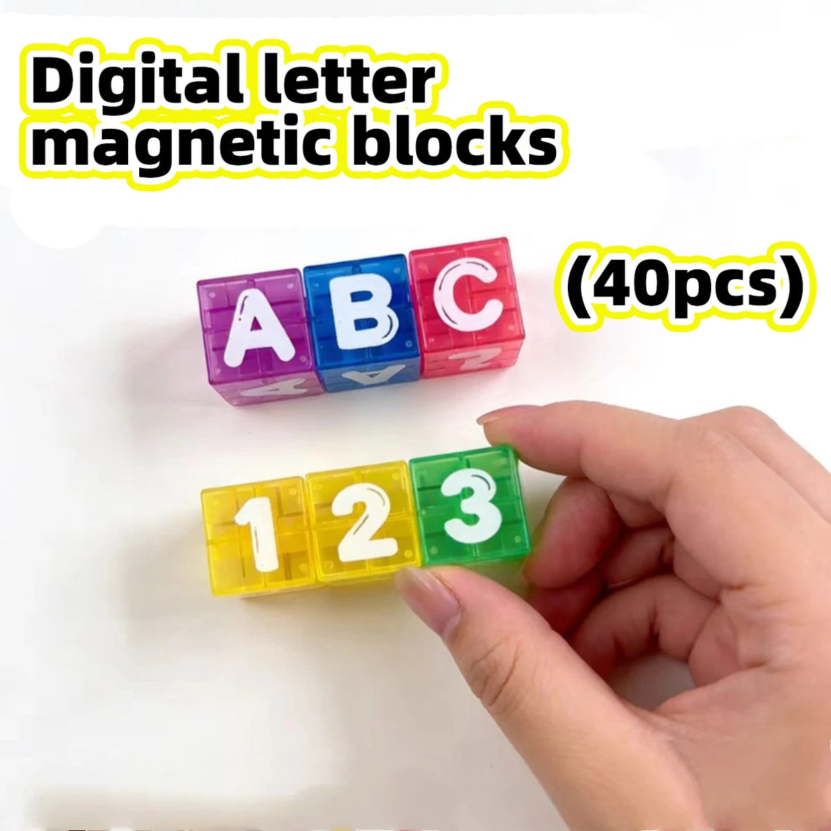 Digital and Alphabetic Block Magnetic Building Blocks Jigsaw Puzzle Early Education Children's Educational Toy Tabletop Game Bab