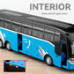 1:30 Realic Alloy Luxury Bus Simulation Tourist Bus Original Car Paint Model Car Sound and Light Durable Boys' Gift