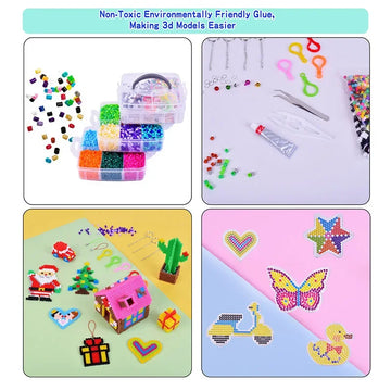Hot Selling 5mm Hama Beads Square Small Three-layer Combination of Bean Hot Melt Beads DIY Set Pegboard  Toys for Girls