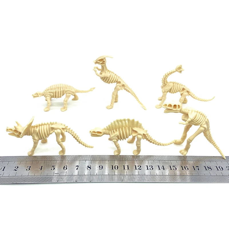 12pcs/set Jurassic Dinosaurs Skeleton Model Archaeology Tyrannosaurus Pterosaur Home Decoration Toys For Christmas Gifts