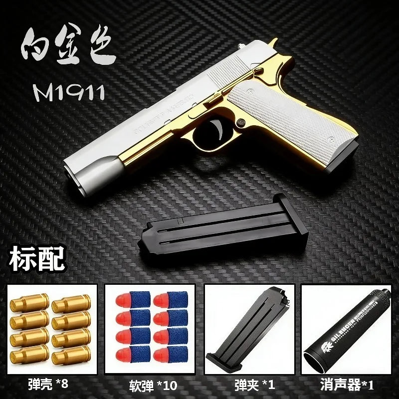 2026 Newest Shell Ejecting Airsoft Pistol Soft Bullet Toy Gun Children Armas Shoot Outdoor Game Boys Gift
