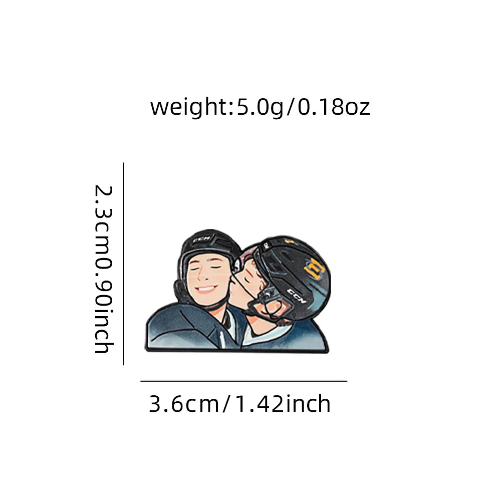 5 PCS'Heated Rivalry' Quote Enamel Pin TV Drama Baseball Uniform Brooch Lapel Pin Badge on Backpack Clothing Accessories Jewelry