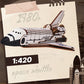 ROKR 3D Wooden Puzzle Space Shuttle Model Building Kit with Launch Simulator DIY Puzzle Toys for Home Decor Gift for Space Enthusiasts
