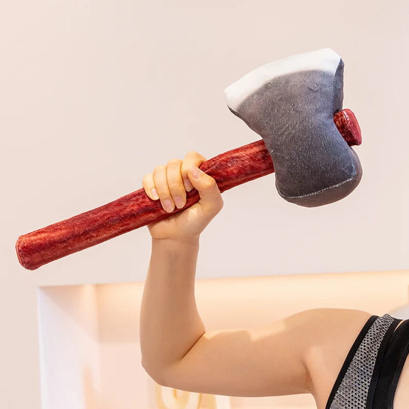 Realistic Axe&Claw Hammer Plush Toys Cotton Stuffed Lifelike Tools Toys Funny Children Game Props Creative Home Decor