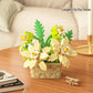 DIY MOC Potted Rose Sunflower Plants Succulents Bonsai Tree Gardens Romantic Building Blocks Model Bricks Kid Sets Kits Toy Girl