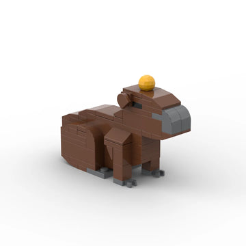 Animal Series 75Pcs MOC Bricks Capybara Figires DIY Building Blocks Kids Education Toys For Children Birthday Gift