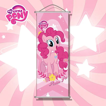 My Little Pony Hanging Paintings Cartoon Pinkie Pie Poster Holiday Decoration Anime Merchandise Long Scroll Festival Gift