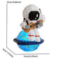 Guitar Astronaut Model Luminous Assembled Educational Block Toys, Suitable As Home Decoration