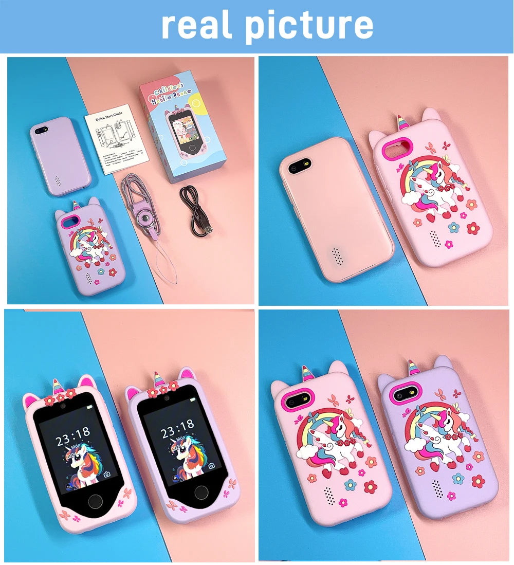 Kids Smart Phone Camera Toy Phone 40+ Games Touch Screen Learning Toy For 3-12 Year Old Boys Girls MP3 Player Birthday Gifts