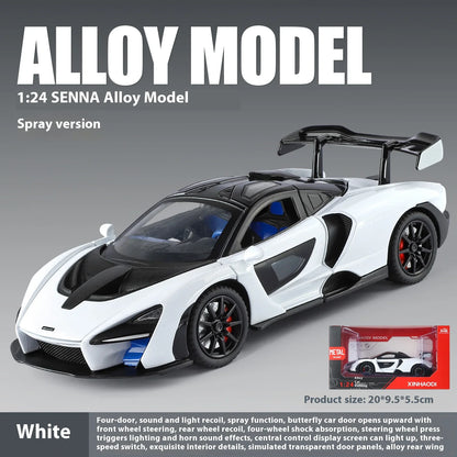 1:24 Lamborghini Revuelto Spray Plating Version With Water Spray, Fog Effect Realistic Simulation Alloy Model Boy Gift