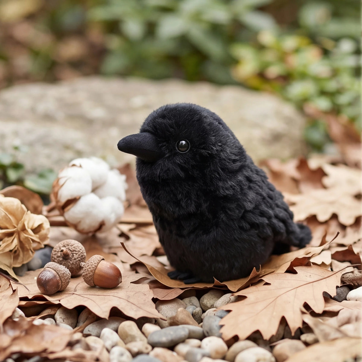 10cm 20cm Kawaii Black Crow Plush Toy Realistic Crow Stuffed Animal Creative Bird Soft Doll for Child and Adults Gothic Room Dec