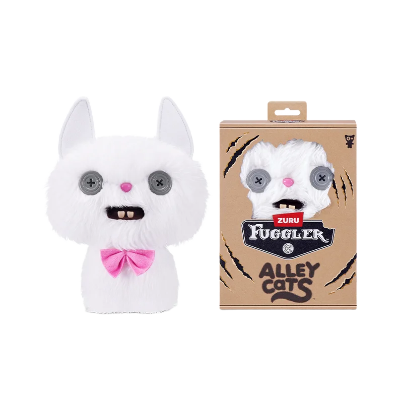 Fuggler Alley Cats Plush Toy Soft Plushies Cute Cartoon Doll Funny Ugly Teeth Monster Stuffed Animal Toy（Wrinkle McStinkles）22CM