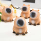 Mini Capybara Pinch Statue Stretchable Squeeze Fidget Capybara Figurines Soft Cartoon Animal Figure Home Decor Creative Gift