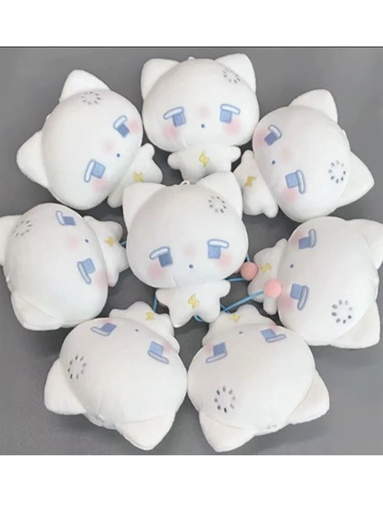 Cute and Superb Human Machine Cat Doll Bag Pendant Gift for Best Friends Cute Plush Bun Pendant Couple Backpack Pendant