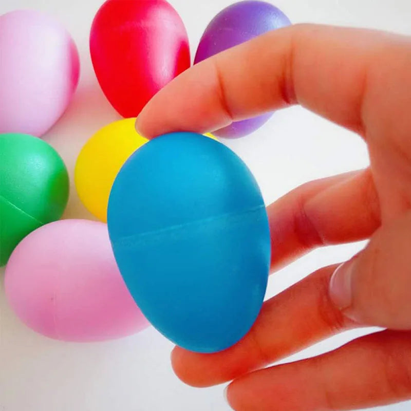 2PCS Plastic Egg Shakers Musical Instruments Easter Eggs Maracas Classroom Prize Kids Party Favors Stocking Stuffers Gifts
