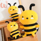2 Sizes Lovely Cartoon Bee Plush Toys Chubby Stuffed Cute Bee Pendants Doll Kawaii Decor For Window/Door/Car Funny Gift