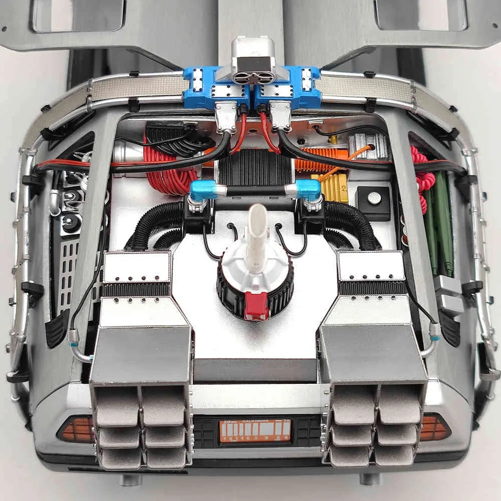 HW 1:18 for Elite Back To The Future Time Machine Ultimate Edition BCJ97 Diecast Models Car Toys Collection Christmas Auto Gift