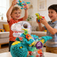 Electric Dinosaur Toy Car for Kids Robot Pet Universal Wheel Bump and Go Swing Toy Transparent Gear with Lights and Music