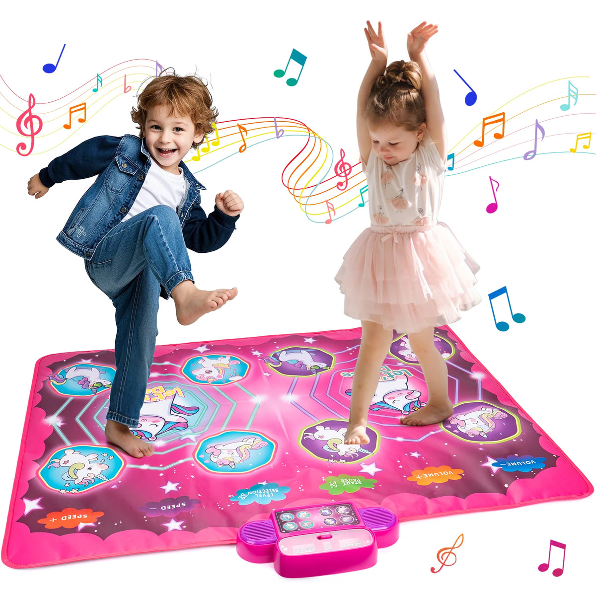 90x90cm Music Play Mat Educational Toys For Kids Large Elecrtic Dancing Mat With Lights Keyboard With 3 Game Modes Sport Toys