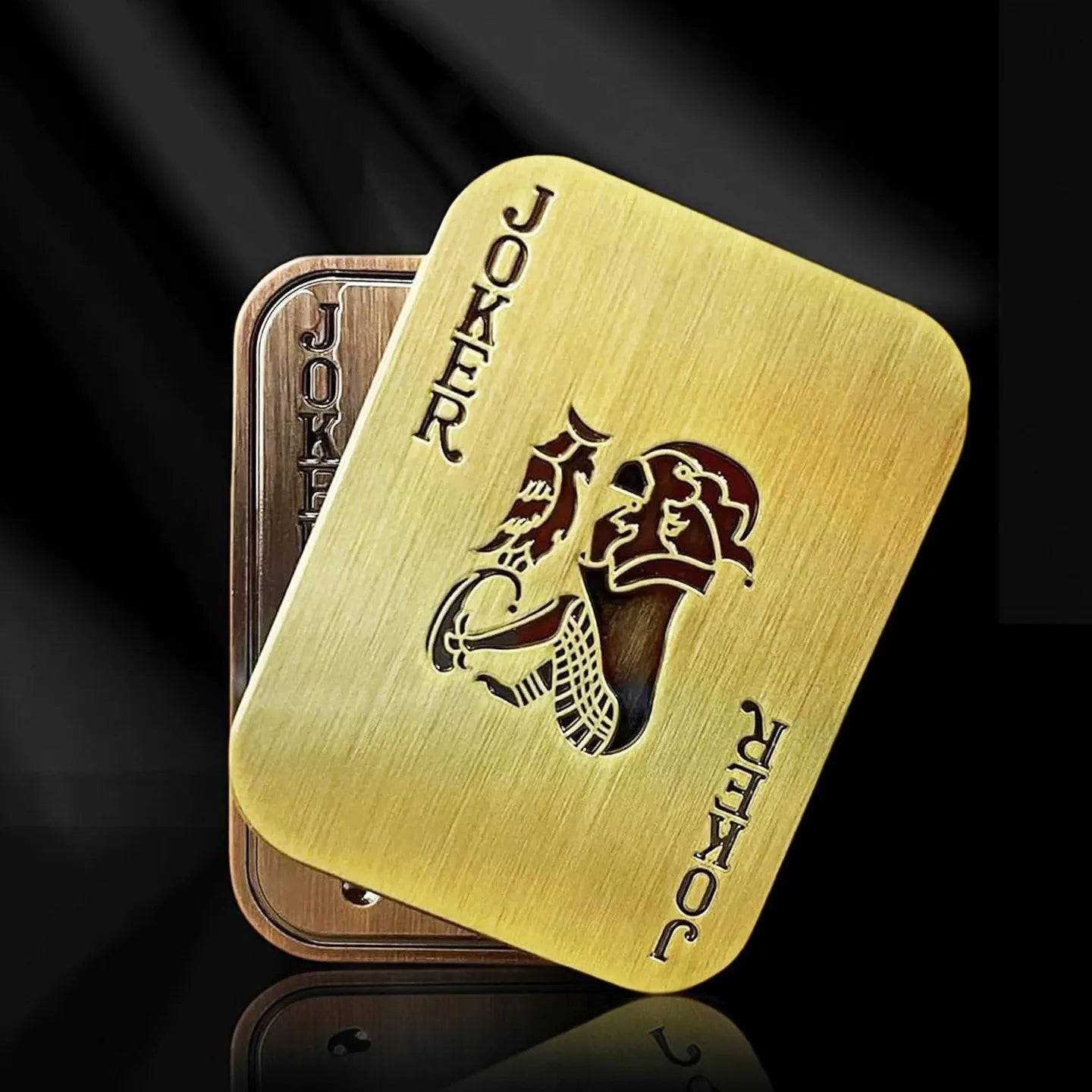 New Stress Relief Push Card Metal Fingertip EDC Poker A K King Gyro Toy for Office Adults Anti Anxiety Fidget Papa Coin