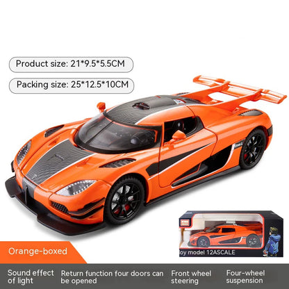 1: 24 K Ö Niger One Collectible Ornament with Sound, Light, and Feedback Function , Alloy sports car toy gift for boys