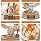 ROKR Wooden 3D Puzzle Toys - Luminous Globe Mechanical Model Building Kit Glow-in-the-Dark Globe 3D Puzzle Set Educational Toy Gift for Teens Adults