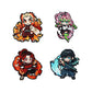 4/8Pcs Anime Demon Slayer Enamel Brooch Pins Kimetsu No Yaiba Character Tanjirou Nezuko Rengoku Metal Lapel Badge Cosplay Gift