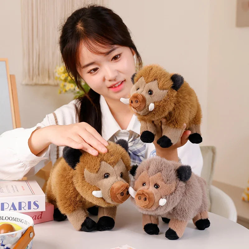 Hot Sale kawaii Wild Boar Plush Toys Cartoon Animal Stuffed Soft Pillow Back Sofa Cushion Decoration for Kids Birthday Gifts