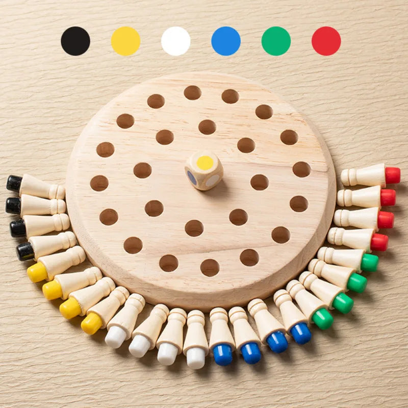 Wooden Memory Match Stick Chess Game – Montessori Learning Toy