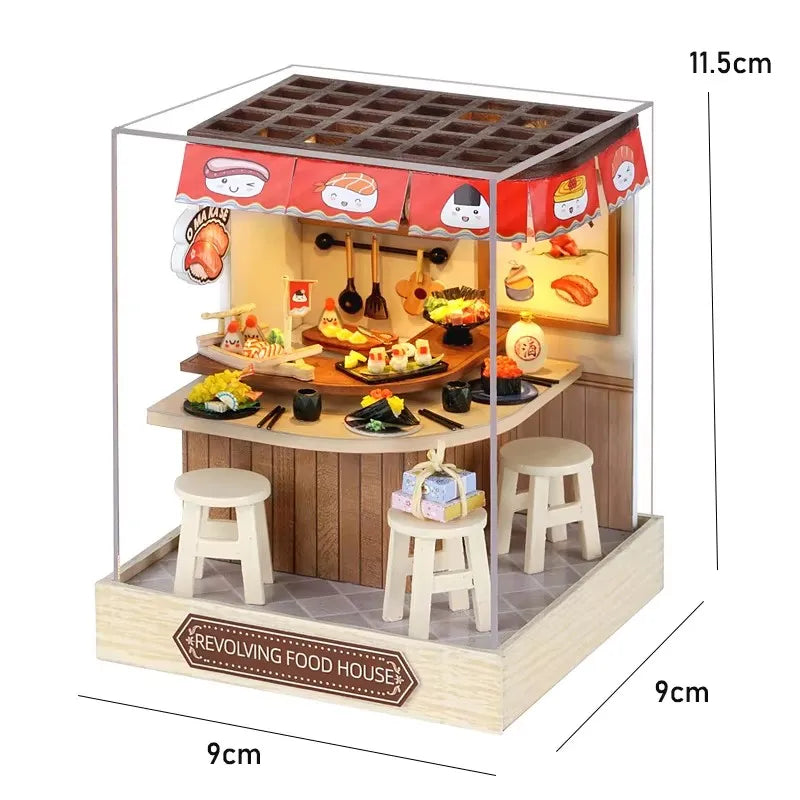 Doll House Kit Mini DIY Flower House Handmade 3D Puzzle Assembly Building Toys Home Bedroom Decoration With Furniture DollHouses