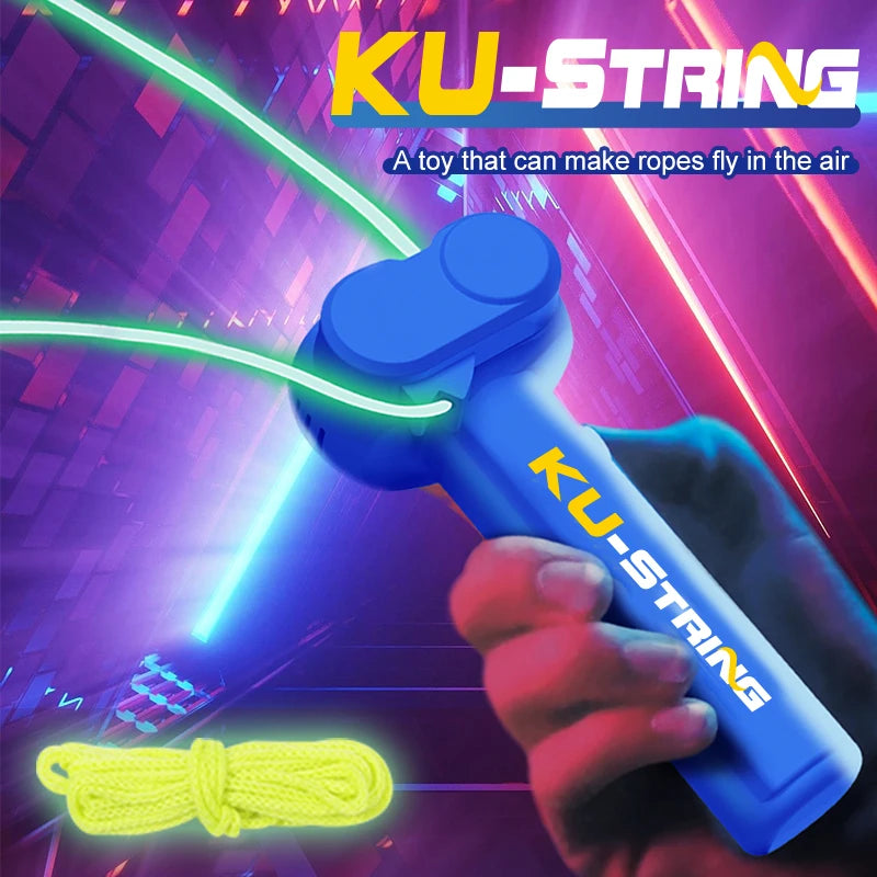 Glow-in-the-dark fun electric rope thruster children's outdoor new exotic decompression toys Creative toys for cats and pets